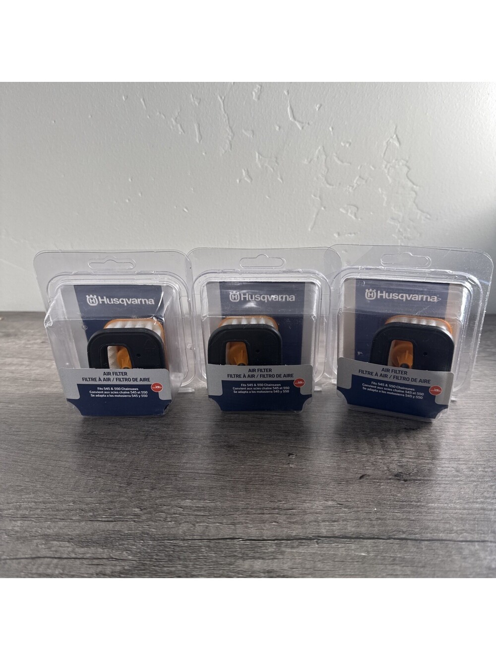 Husqvarna Air Filter For 545 & 550 Chainsaws New 3 PACK